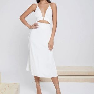Cutout Crisscross Backless Split Thigh Cami Dress